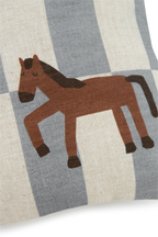 Vibes Rectangular Cushion - Blue Tiles Horse