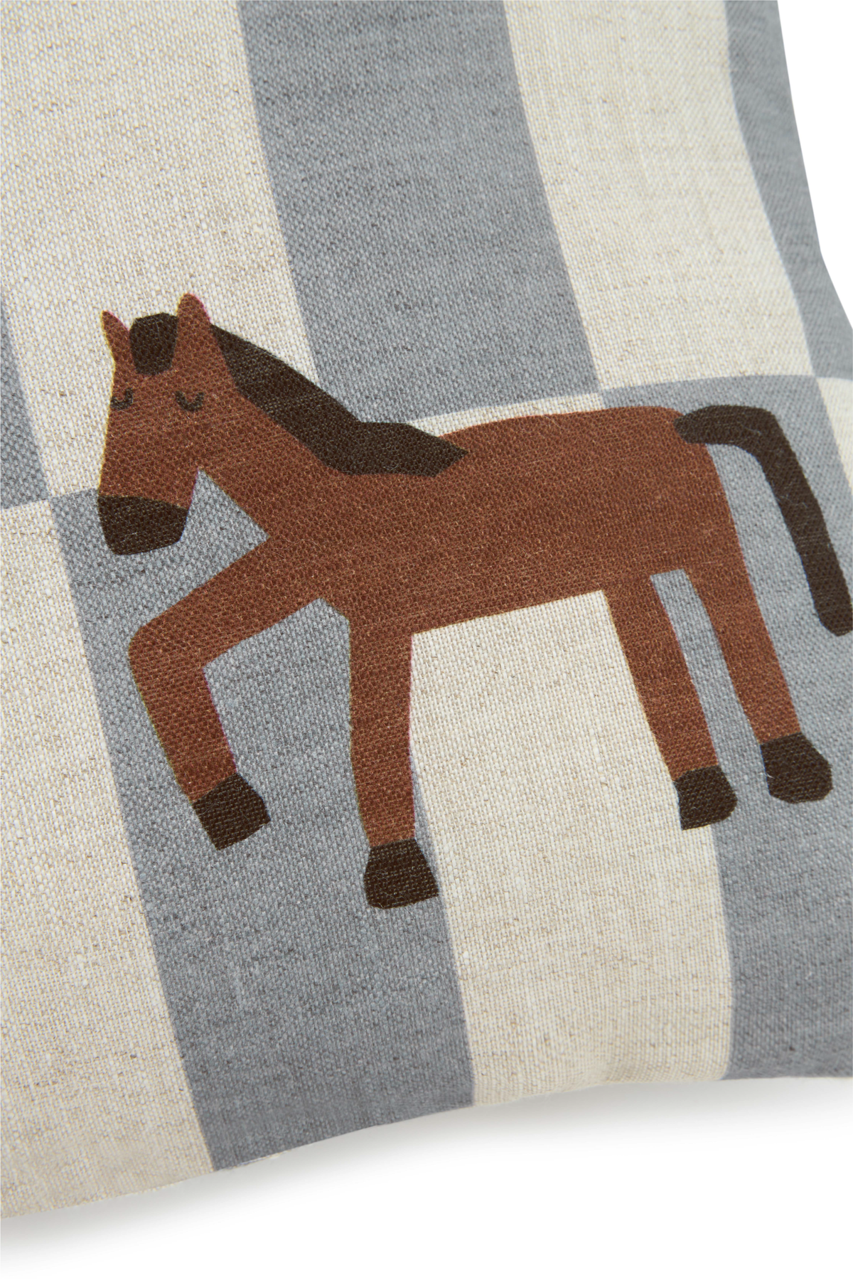 Vibes Rectangular Cushion - Blue Tiles Horse