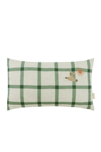 Vibes Rectangular Cushion - Green Windowpane Bird