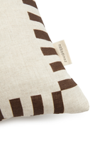 Vibes Square Cushion - Charcoal Stripes Horse