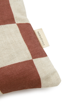 Vibes Rectangular Cushion - Maroon Checks Fruits