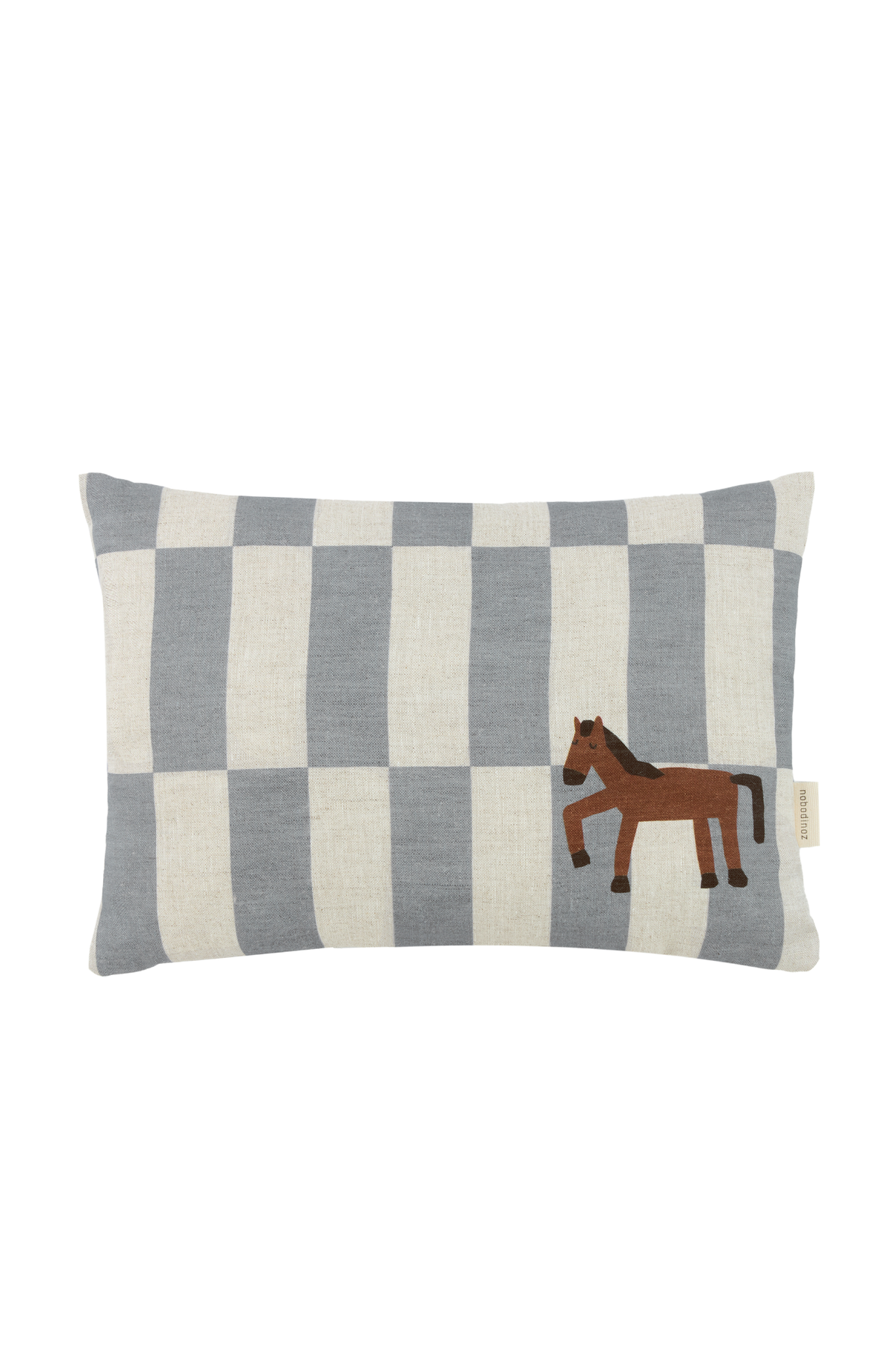 Vibes Rectangular Cushion - Blue Tiles Horse