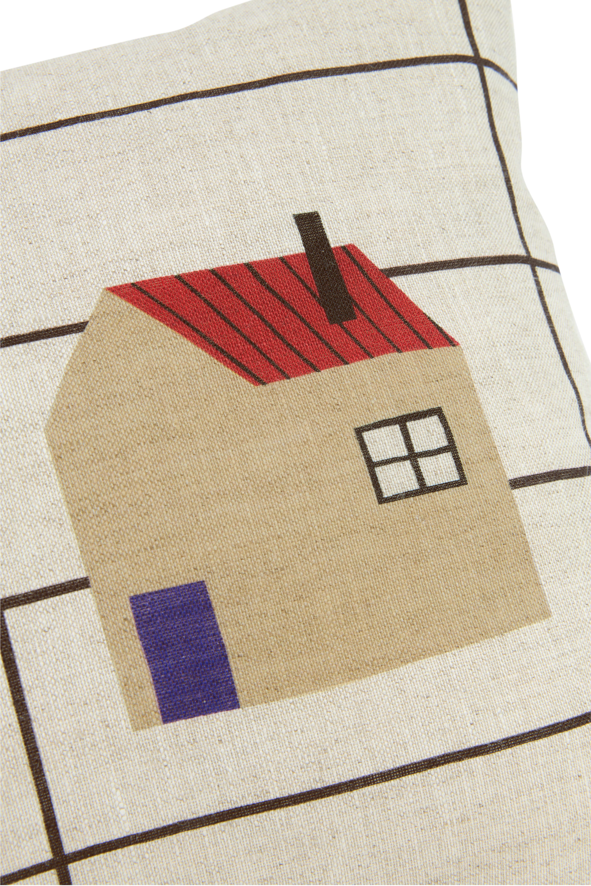 Vibes Rectangular Cushion - Black Grid Home