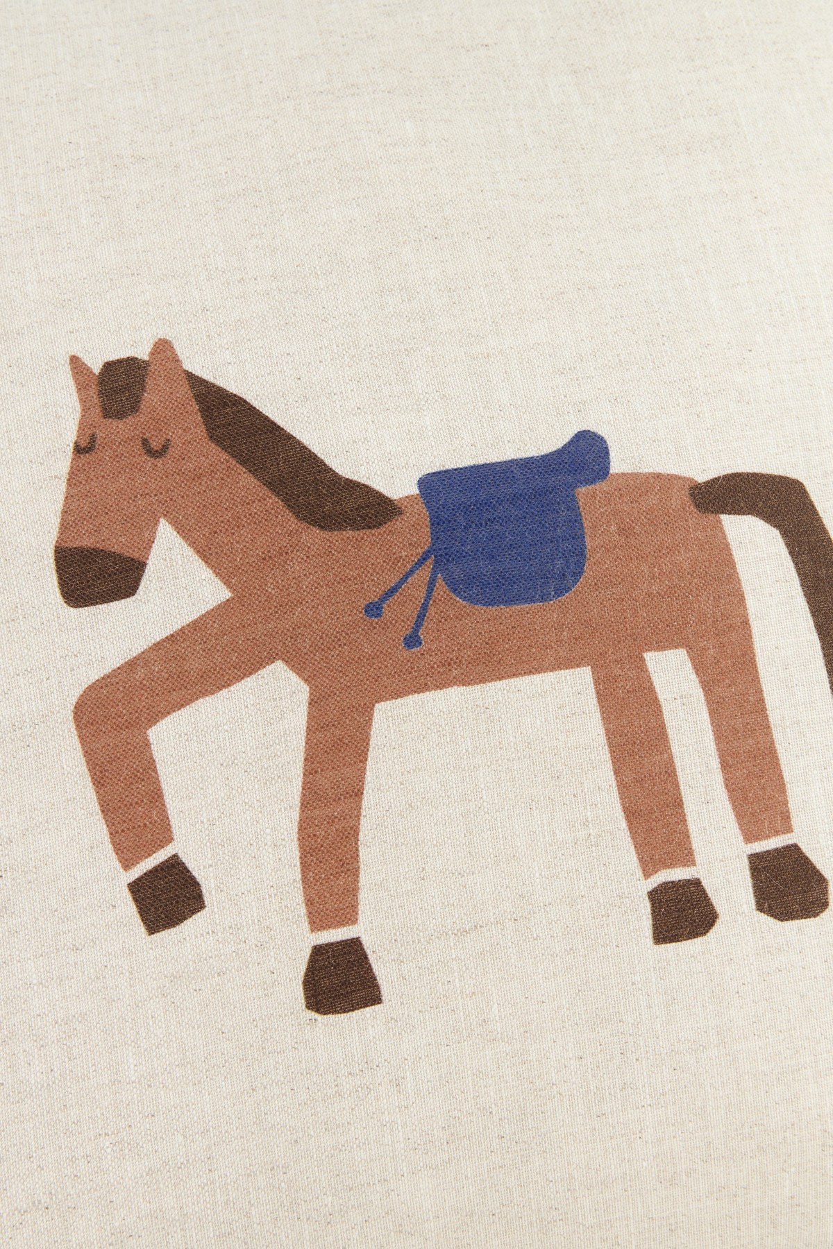 Vibes Square Cushion - Charcoal Stripes Horse