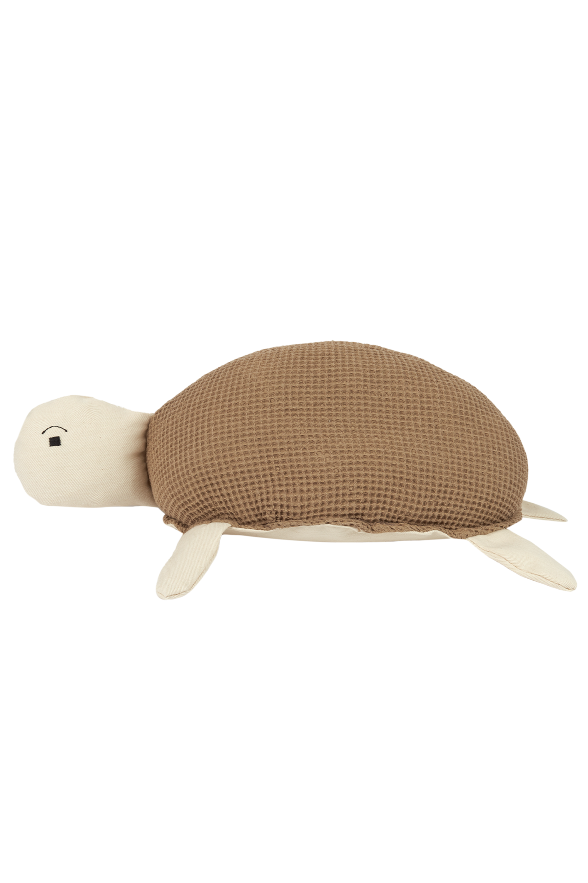 Embroidered Turtle Cushion in Washed Cotton Wabi-Sabi
