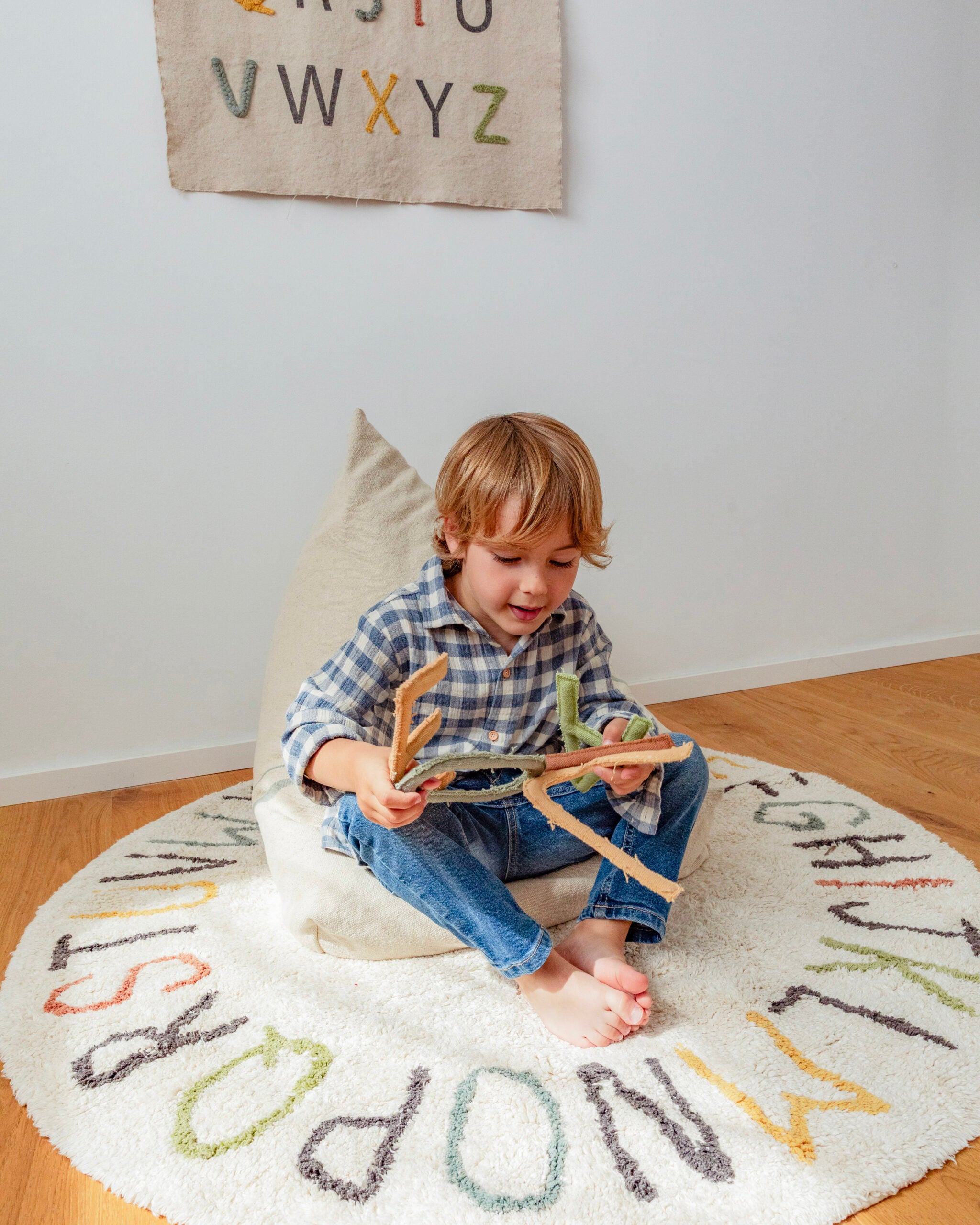 Washable Play Rug ABC Colour and Letters