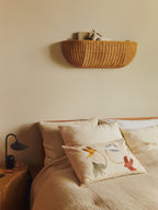 Swif Bird Embroidered Cushion Cover - Rectangular