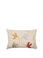 Swif Bird Embroidered Cushion Cover - Rectangular