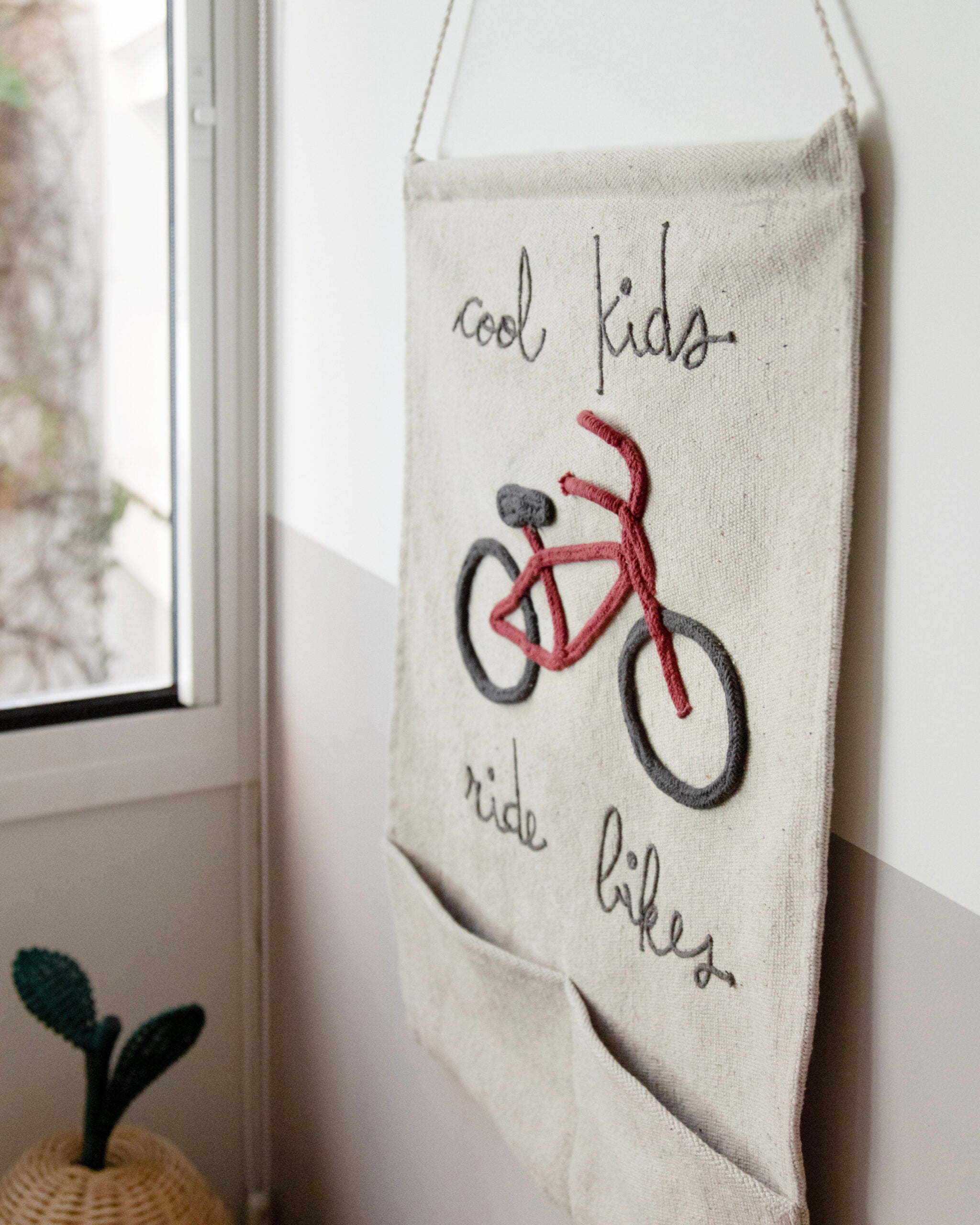 Wall Pocket Hanging Cool Kids Ride Bikes