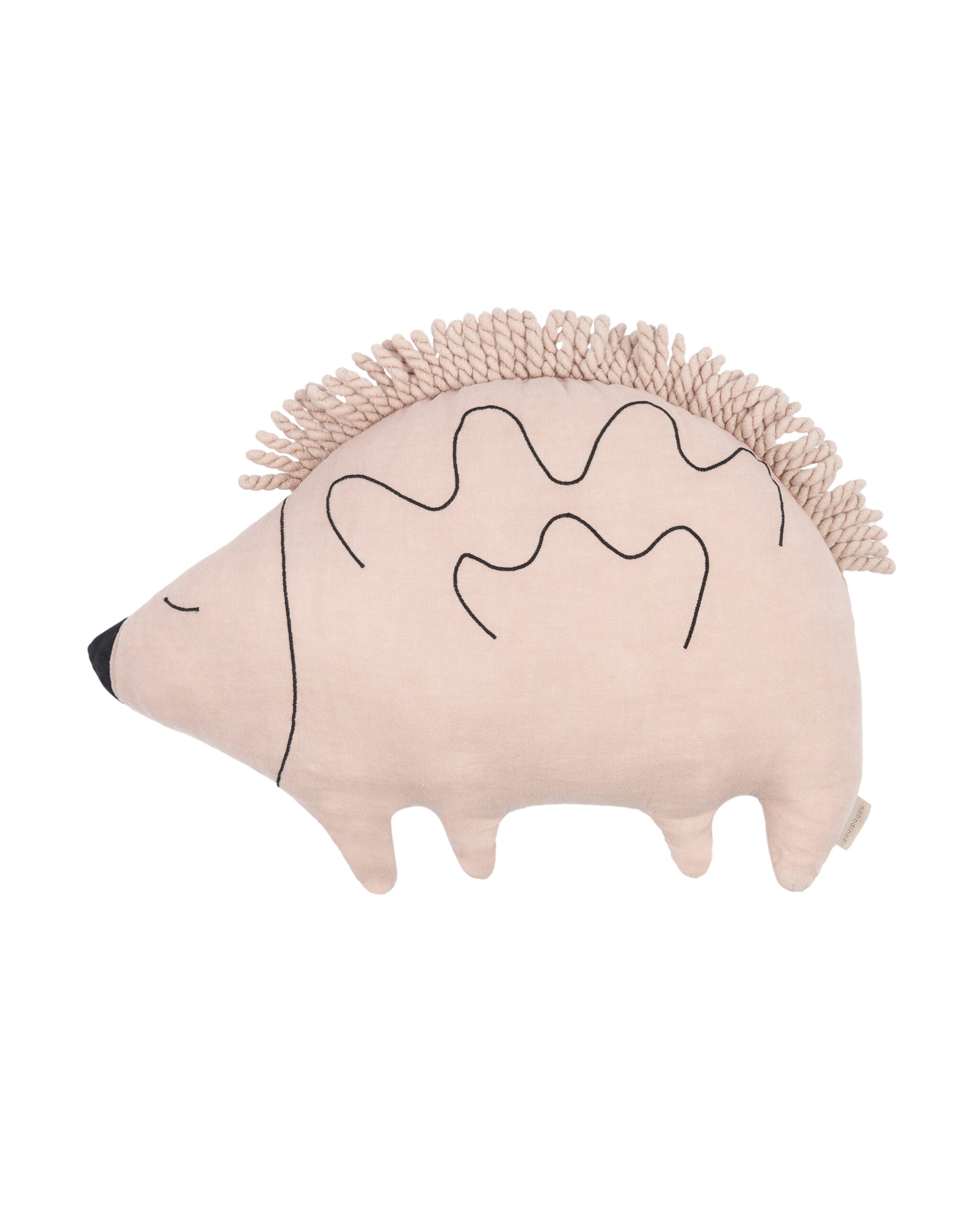 Cushion L1N0 in Washed French Linen - Enzo the Hedgehog
