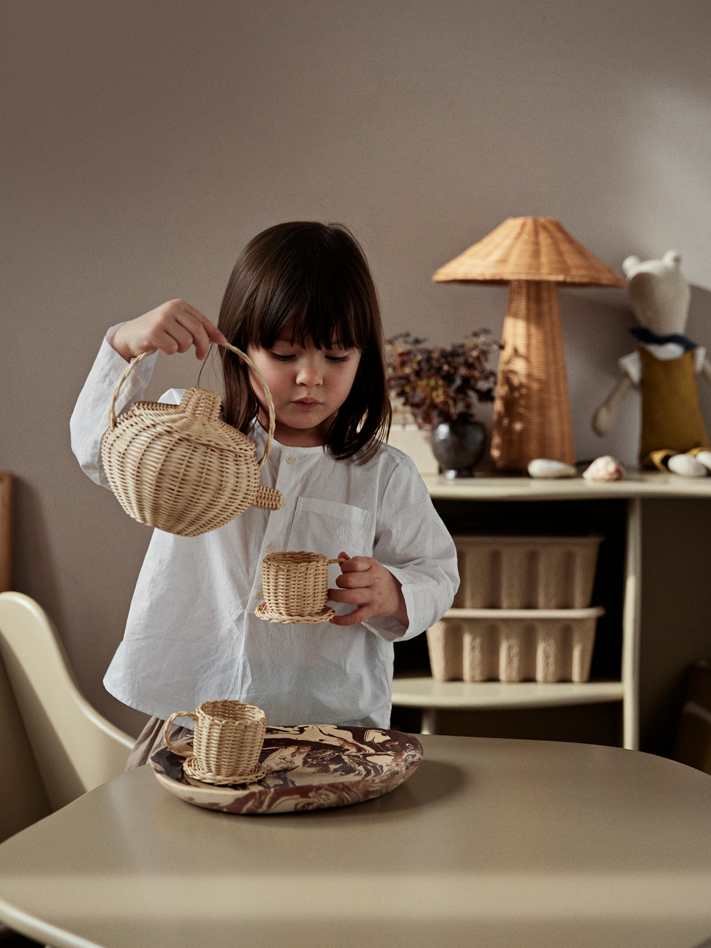 Rattan Tea Set - Natural
